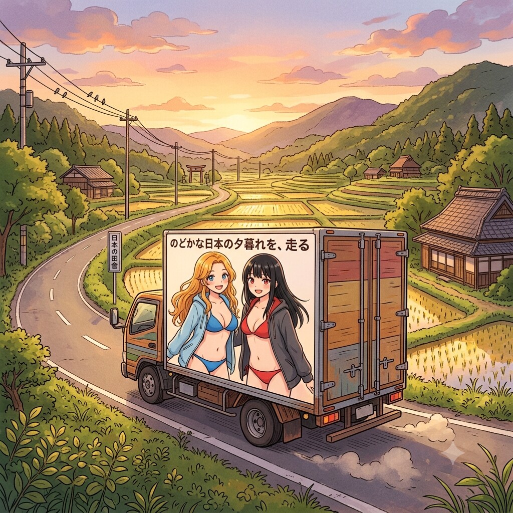 夕刻のアドトラック✨️