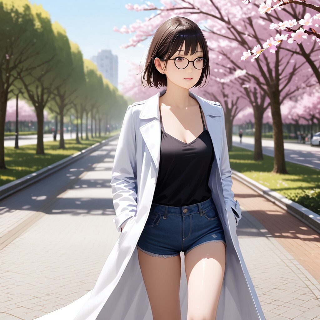 季節は春設定なのに、夏用のホットパンツ（笑）