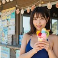 競泳美女、海の家 2枚目