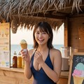 競泳美女、海の家 8枚目