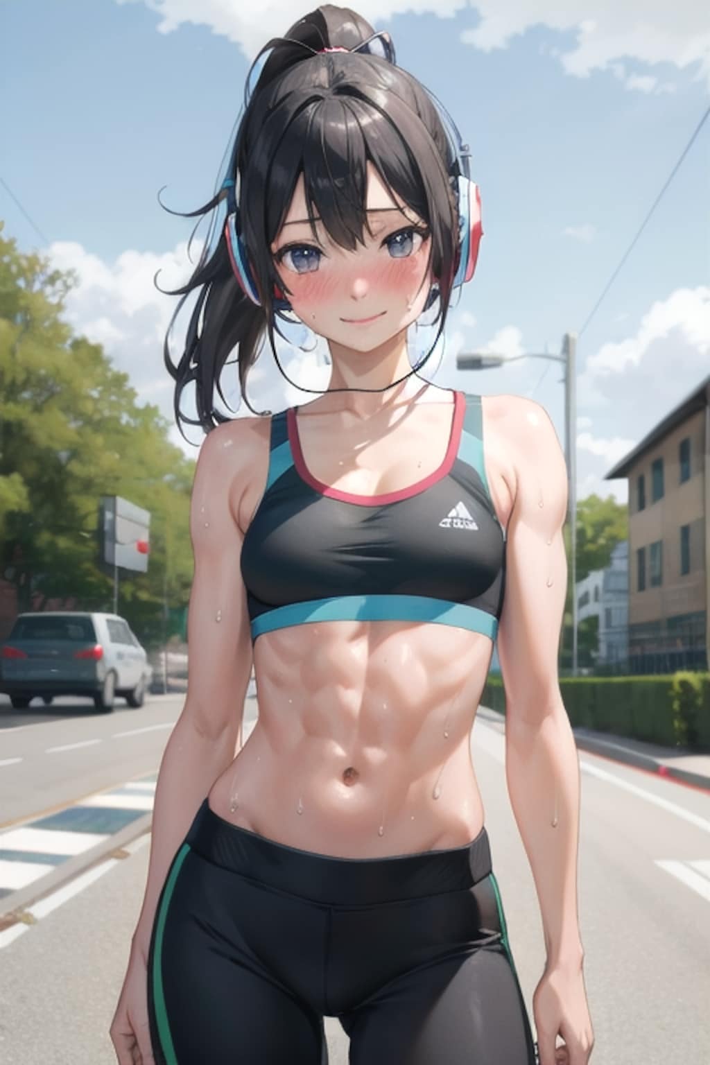 陸上部　ロードワーク