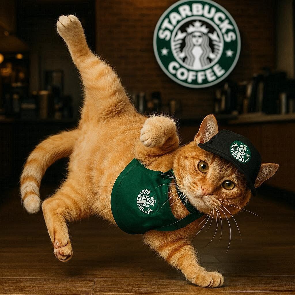 スタバ店員の猫