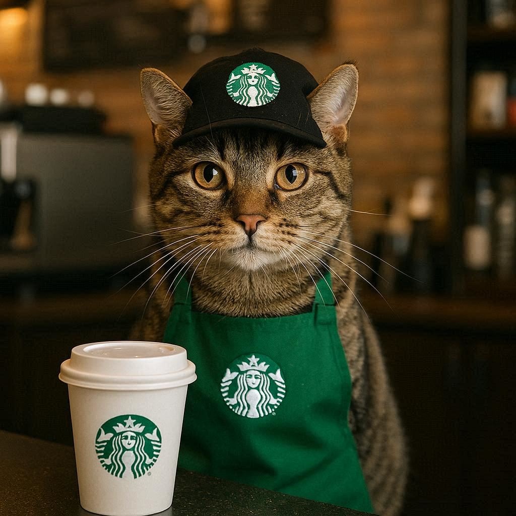 スタバ店員の猫