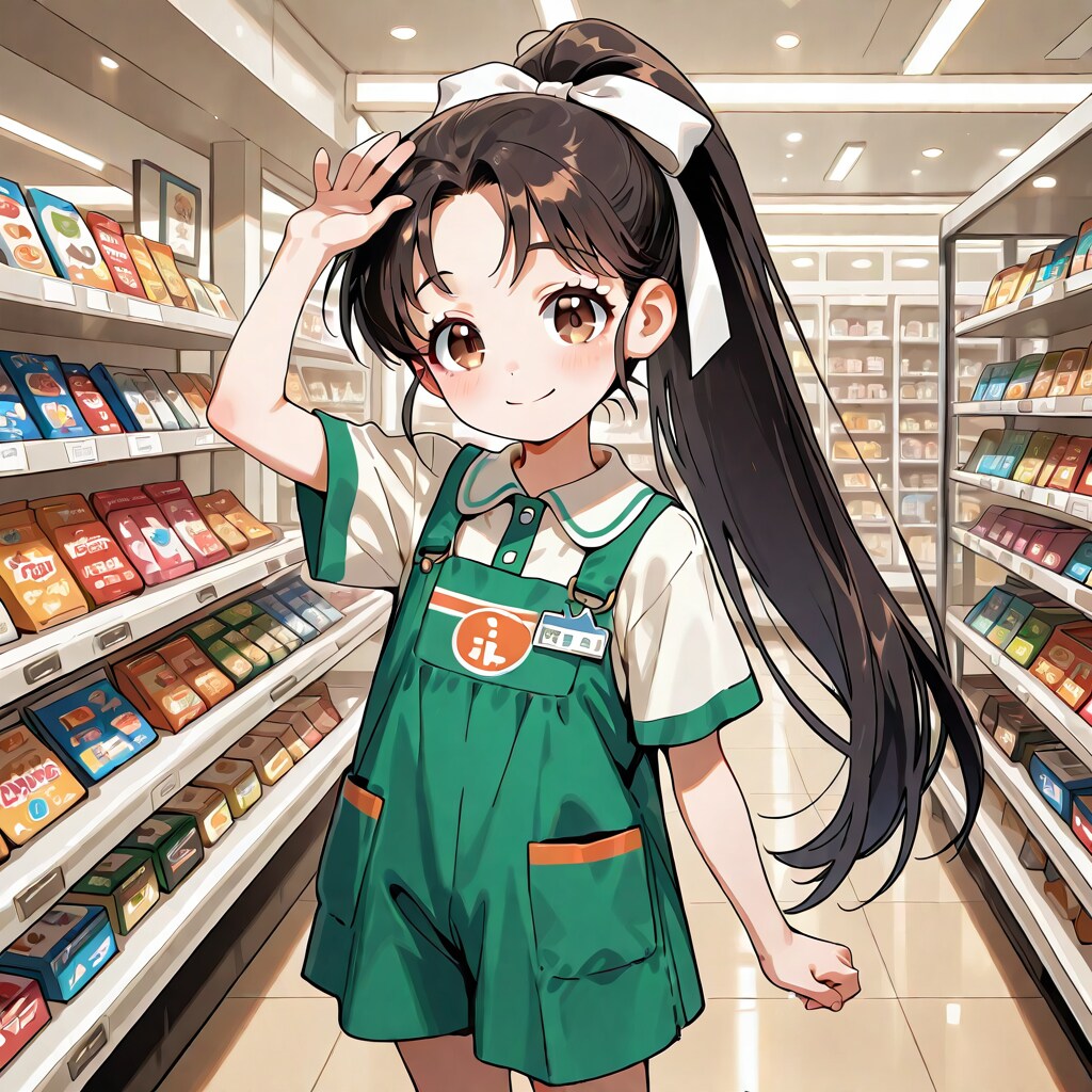 スーパーの小さな店員