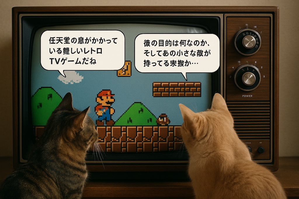 チャトピちゃんでゲームを見てるねこさんに喋ってもらった
