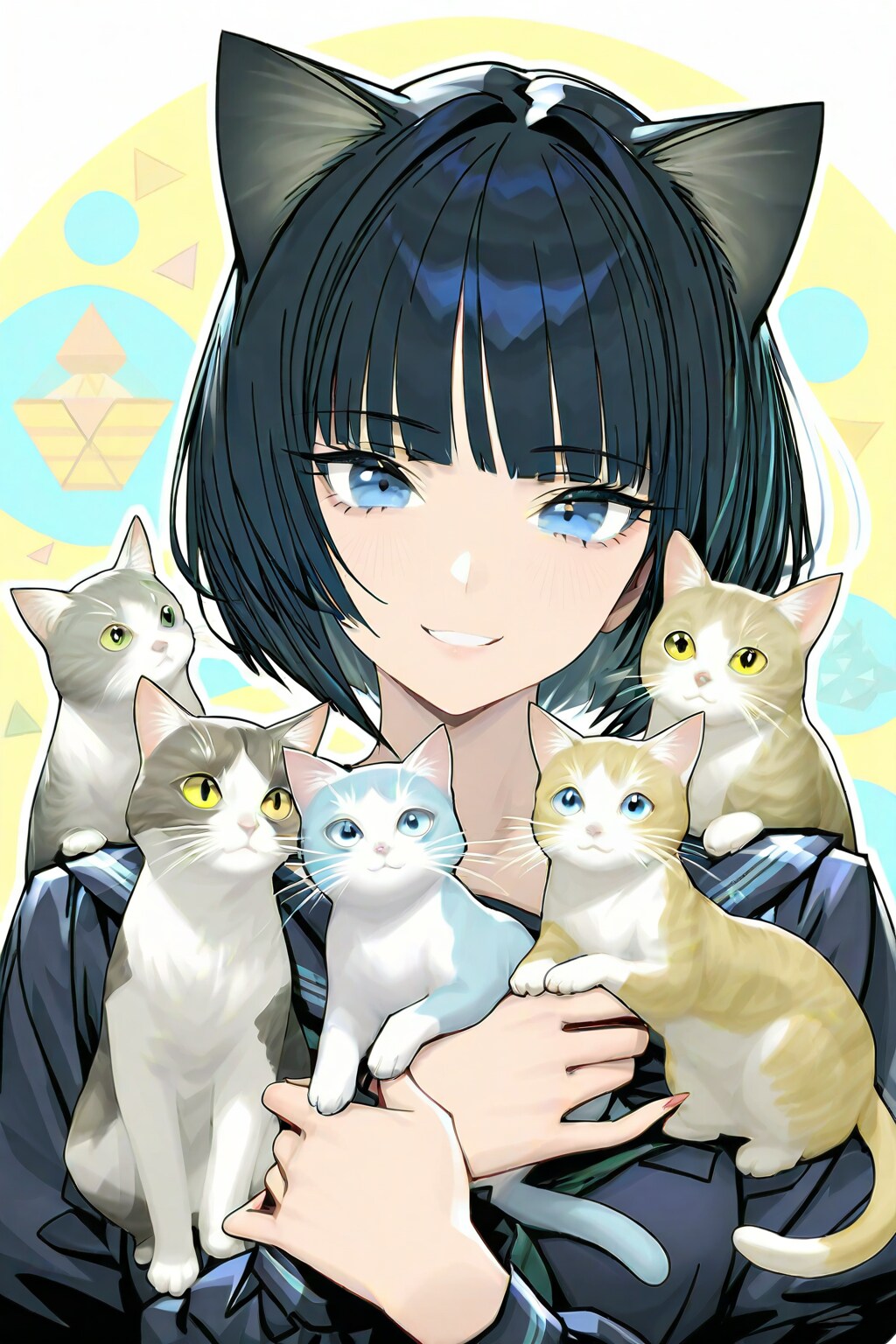 古代の女王にゃんこもたまにはイメチェンしてオシャレしたい