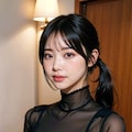 黒レオタードLoraでポロリ 6枚目