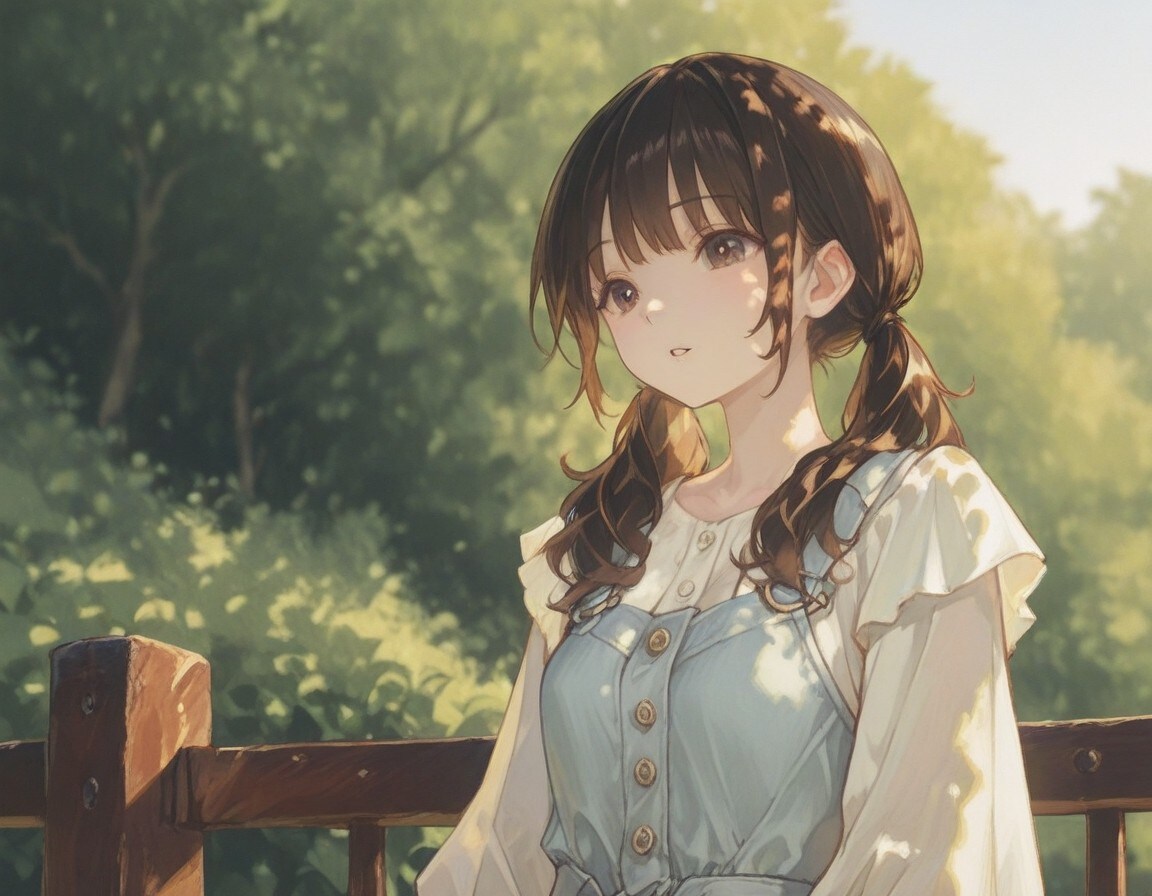 おさげ髪の少女 | の人気AIイラスト・グラビア