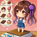 スイーツが気になる女の子 4枚目