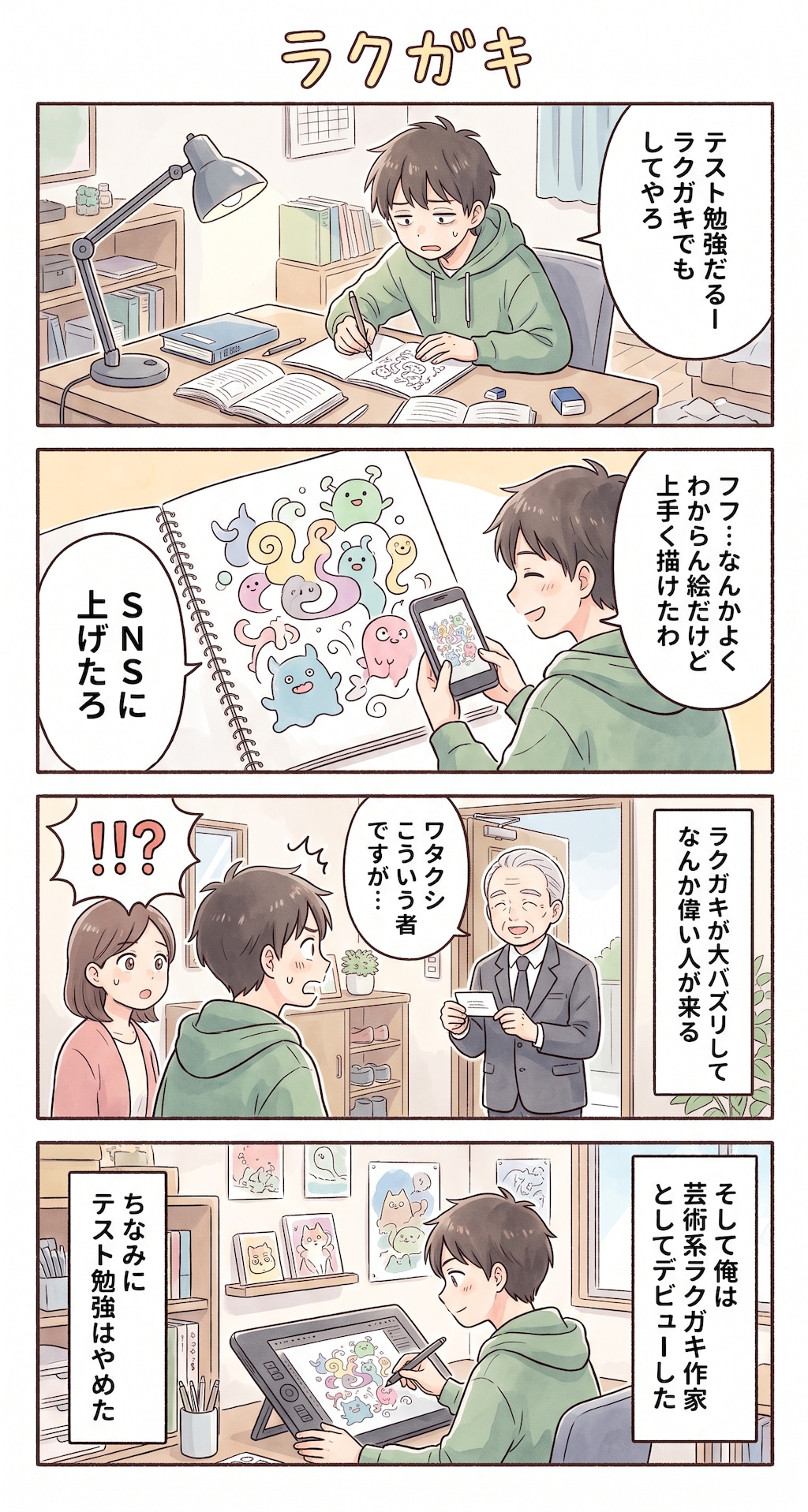 #84 ゆる日常4コマ「ラクガキ」