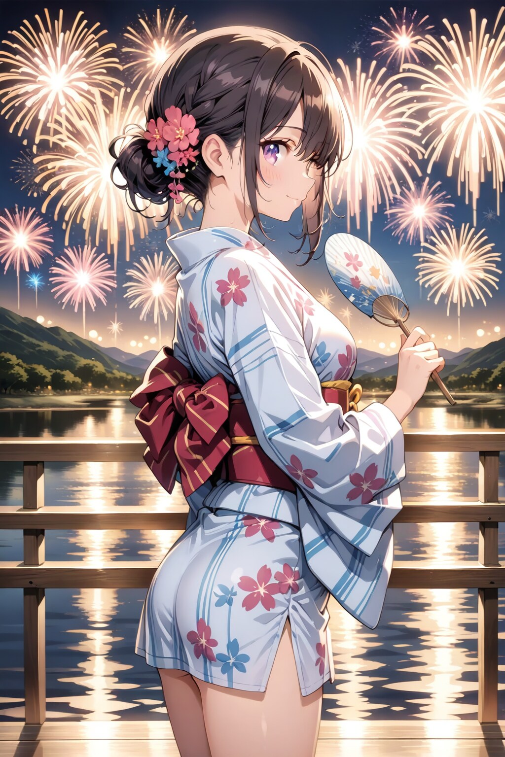 ミニ浴衣娘