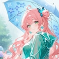 紫陽花とレインコート～振り向きver～ 2枚目