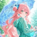 紫陽花とレインコート～振り向きver～ 4枚目