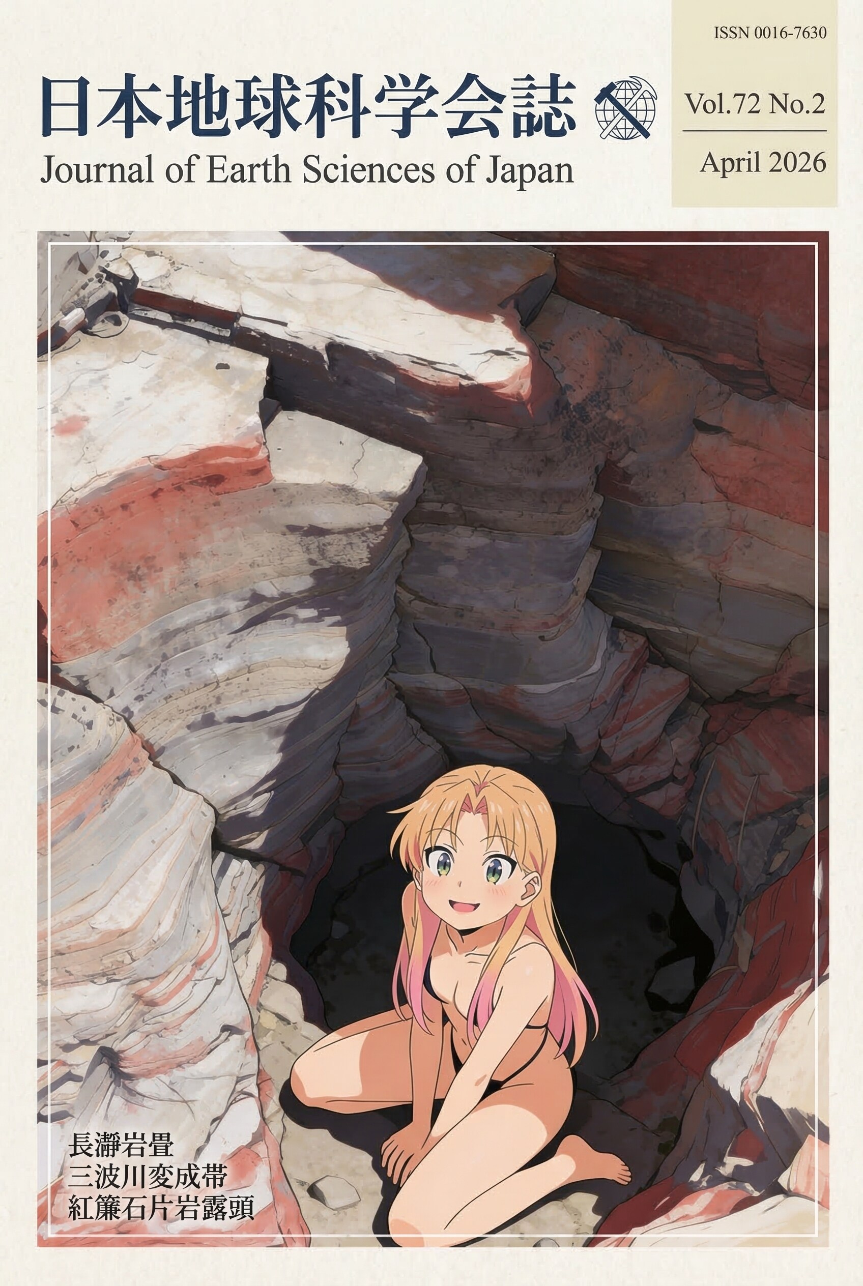 Journal of Earth Sciences of Japan, Vol.72 No.2, April 2026 — Cover