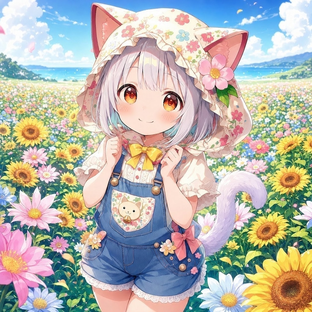 ホットパンツとオーバーオールの夏コーデ