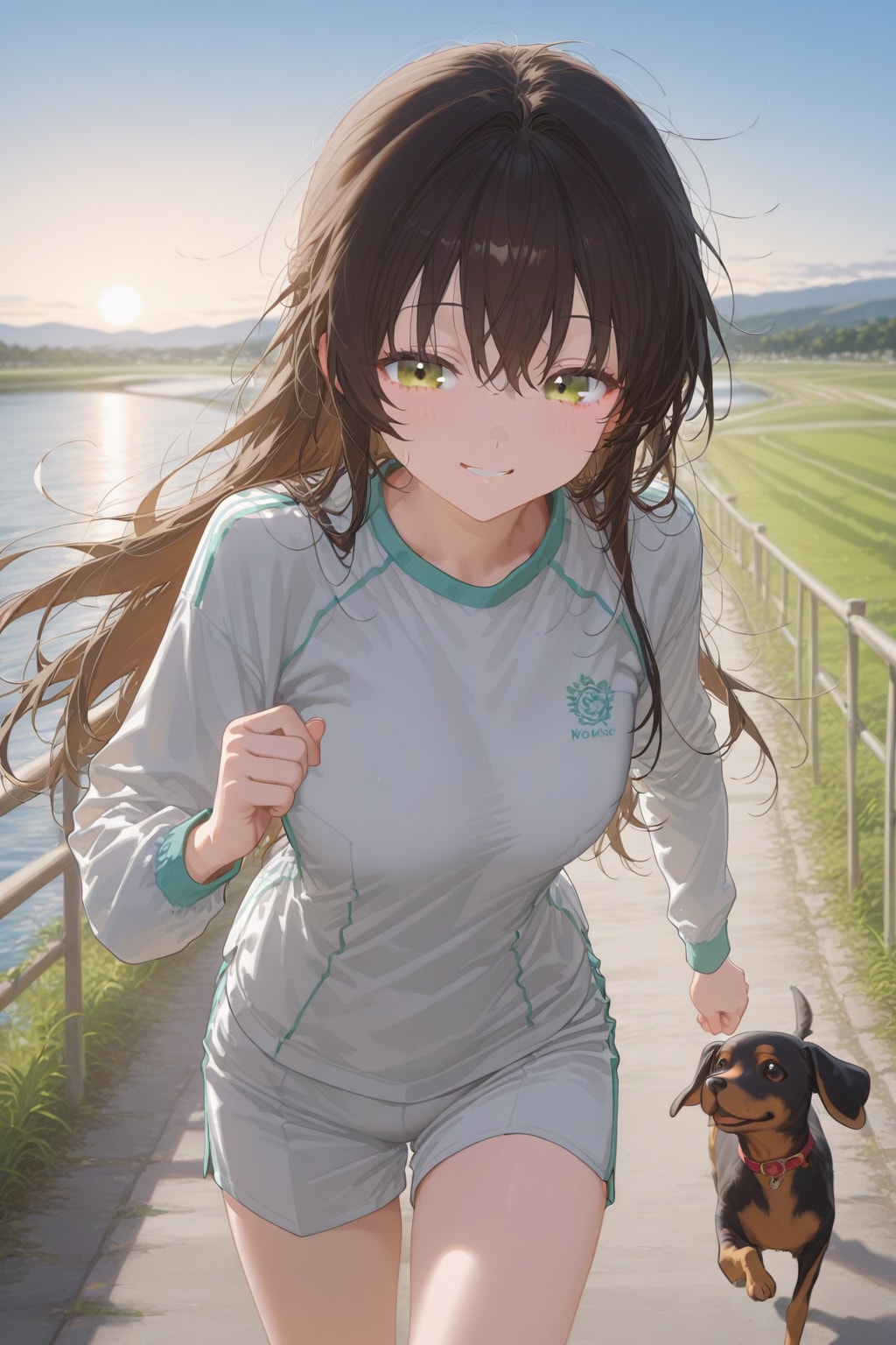 🏃‍♀️💨 太陽と風と、相棒と！爽快リバーサイドランニング！ 🐕☀️