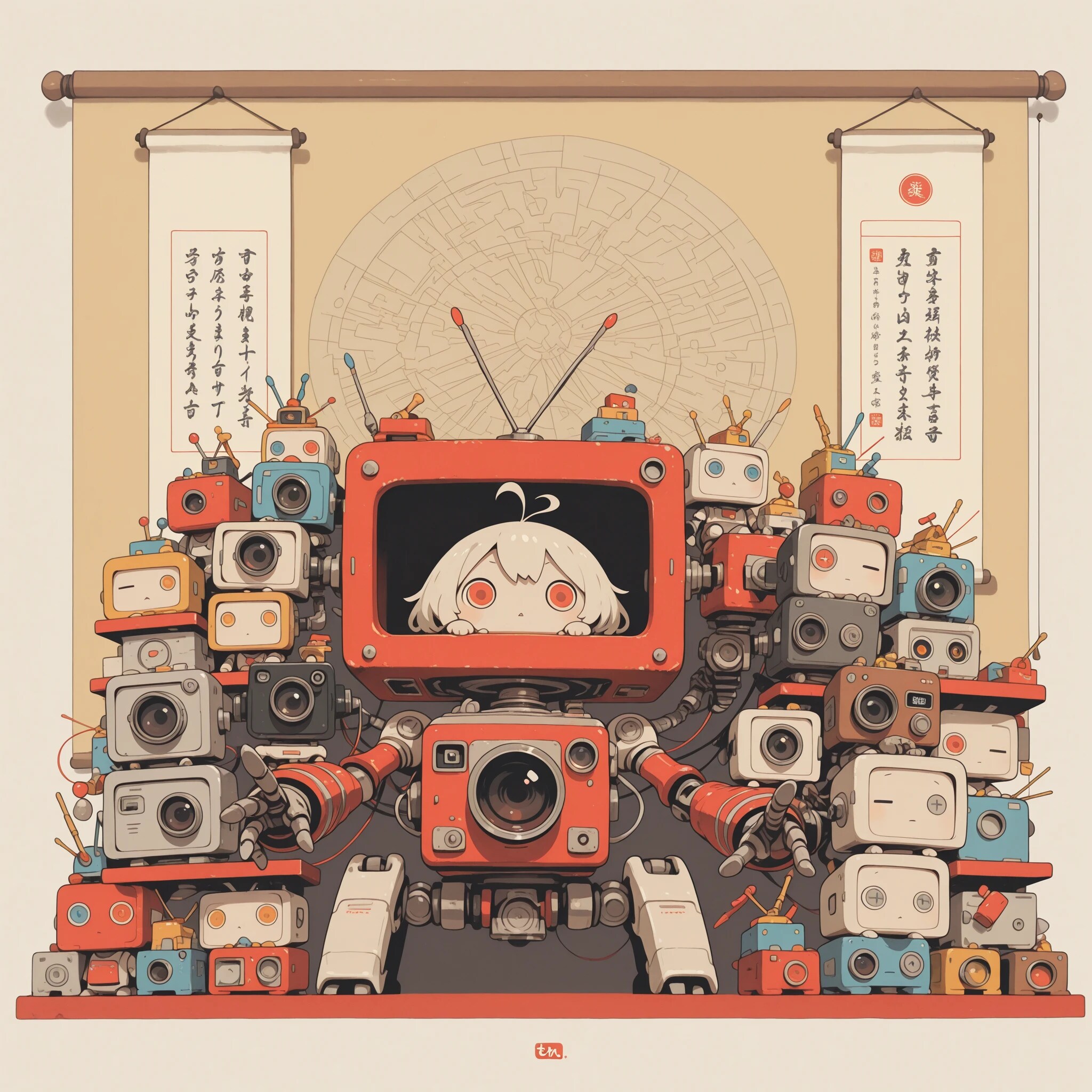 【じいじのロボカメラ】「中に入れるぅ〜！」 | の人気AIイラスト・グラビア