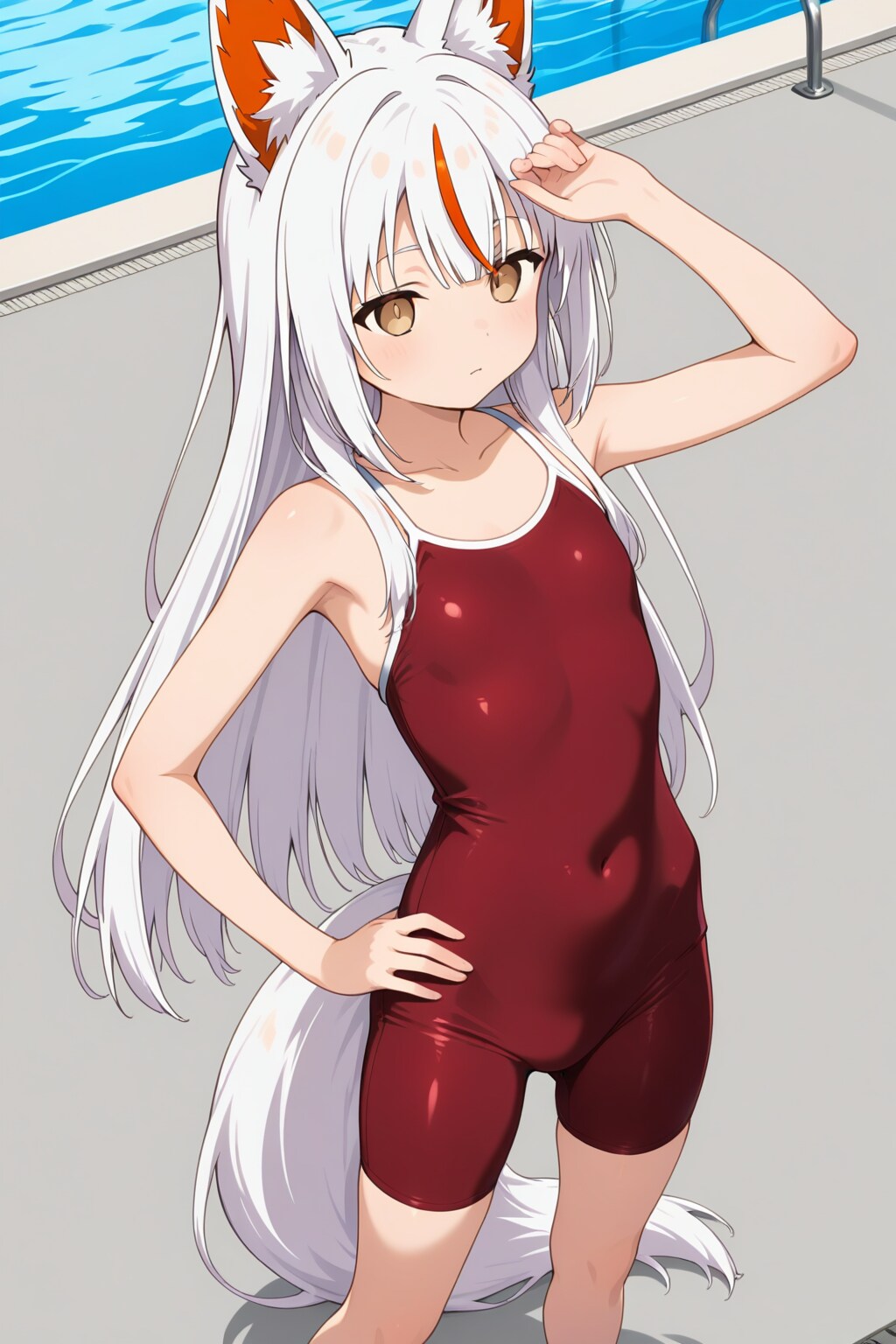 スパッツ型スクール水着