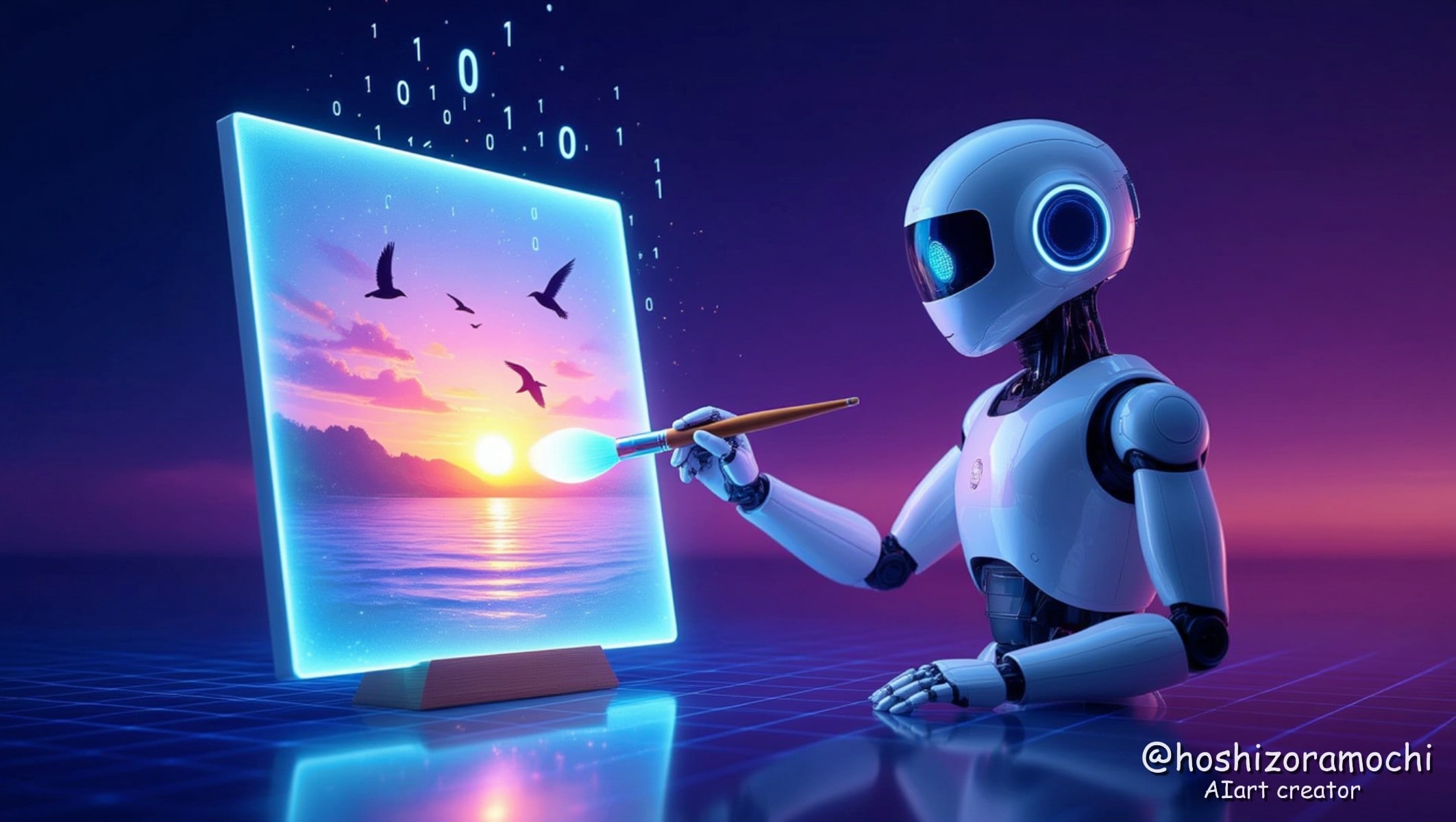未来の筆は、コードで描かれる🖌️✨ | の人気AIイラスト・グラビア