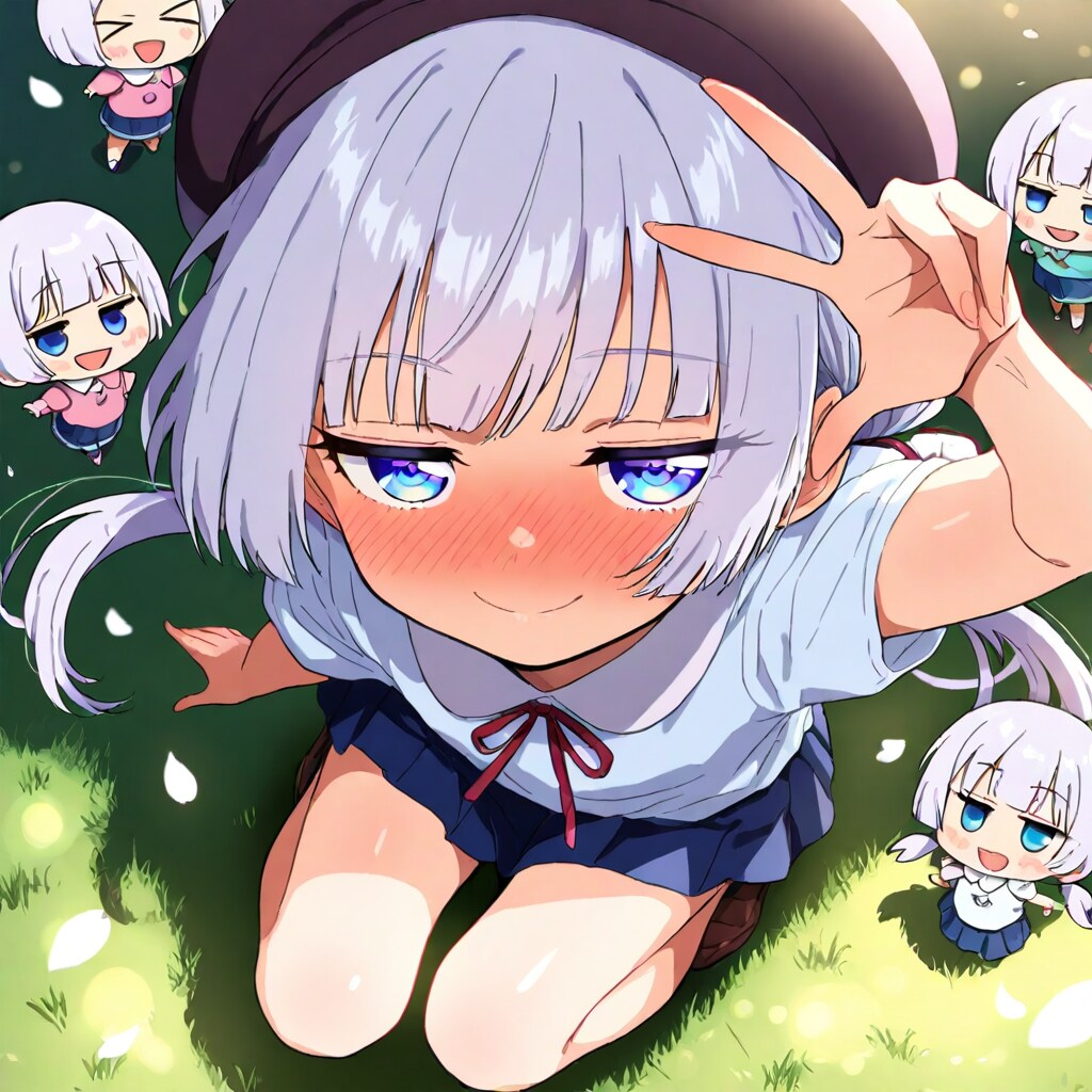 芝生のある庭。