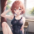教室で誘惑してくる競泳水着 5枚目