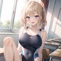 教室で誘惑してくる競泳水着 4枚目