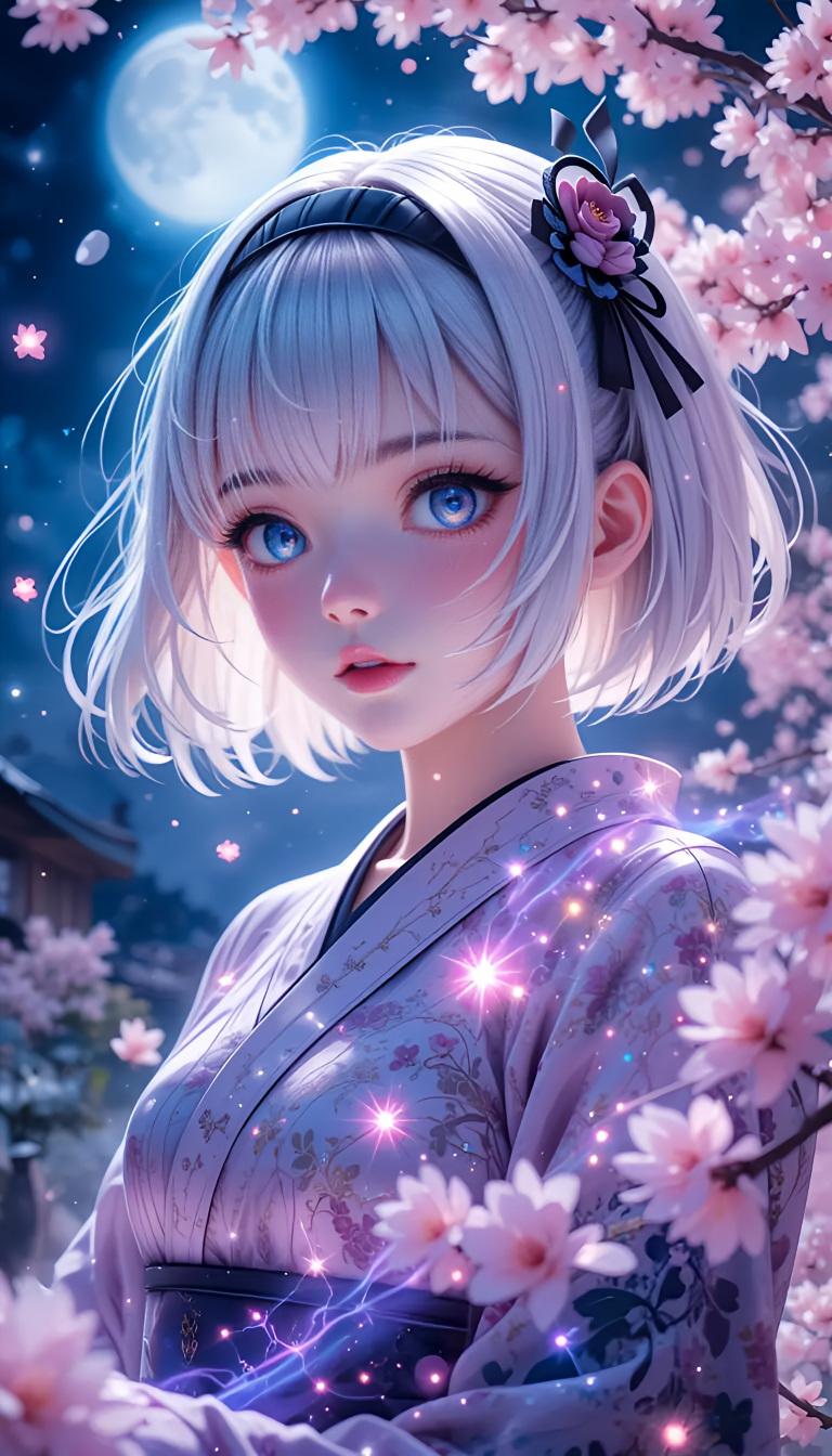 夜桜と君 | の人気AIイラスト・グラビア