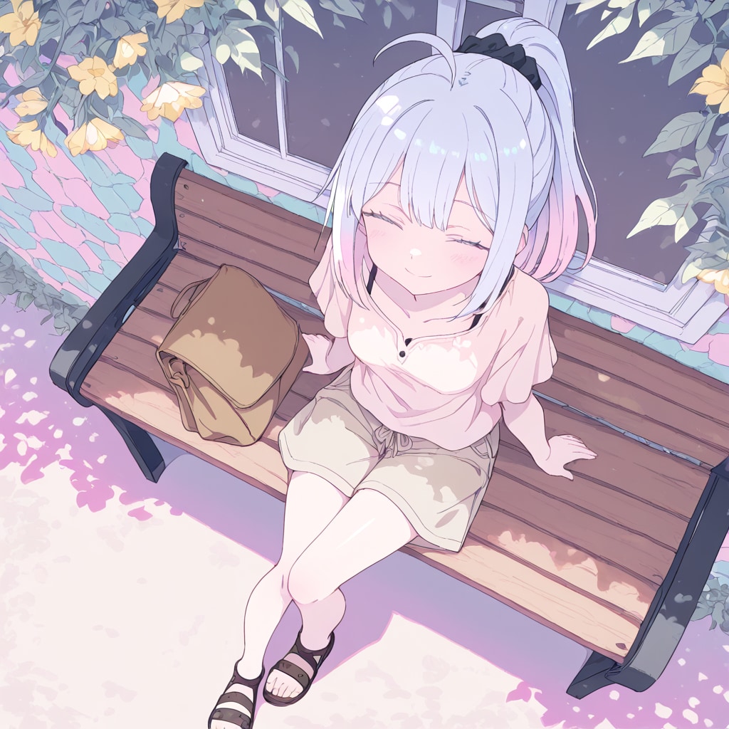 ベンチで一休み～