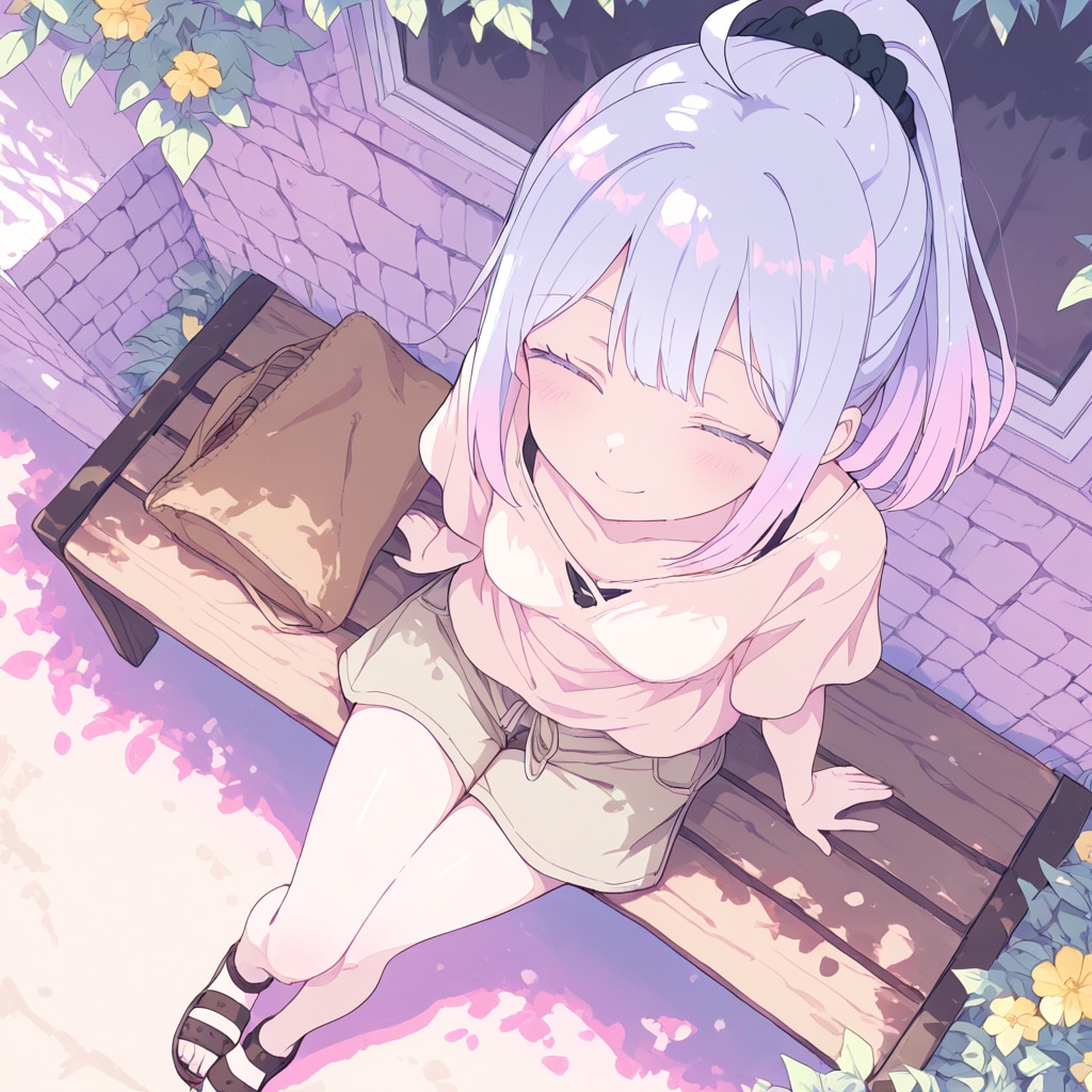 ベンチで一休み～