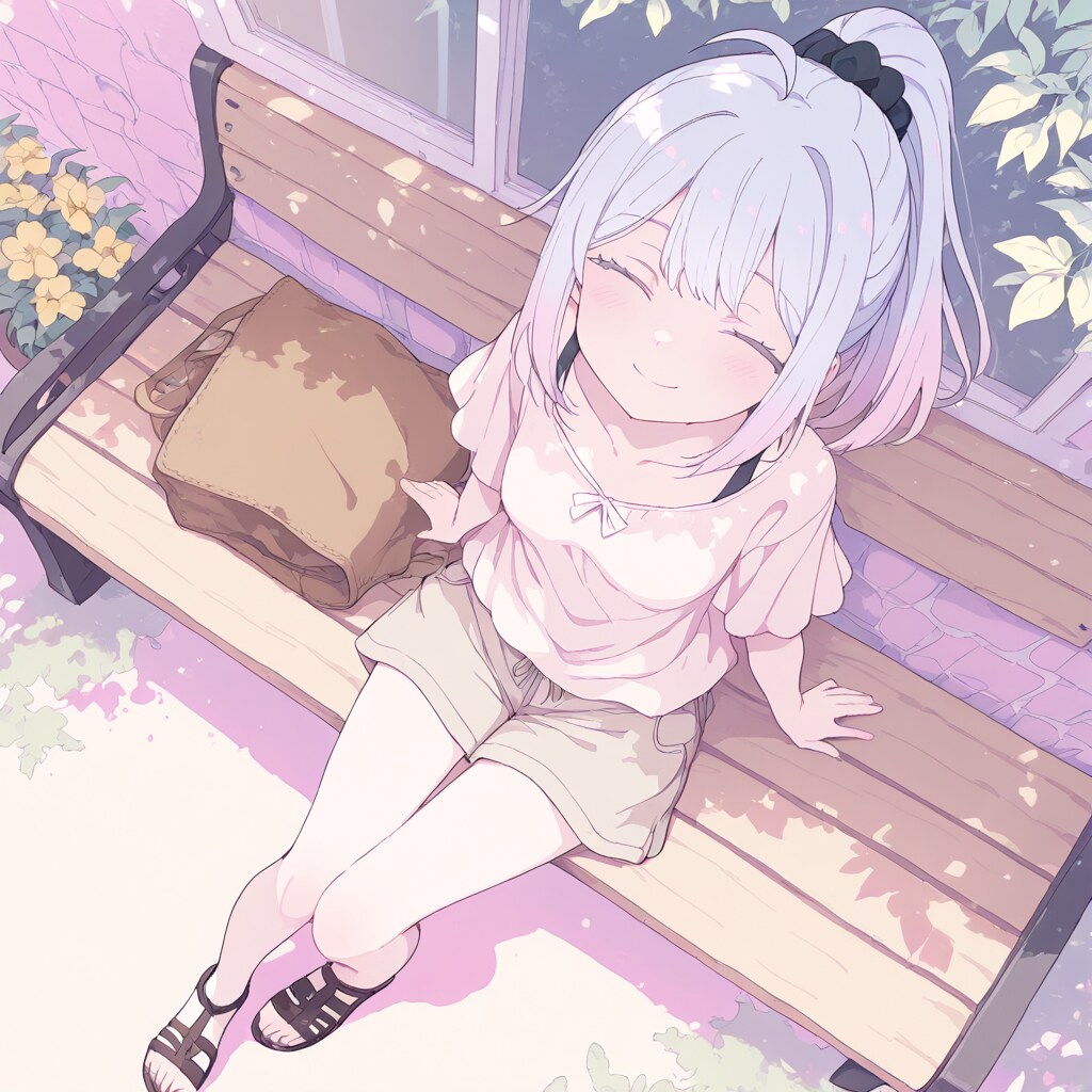 ベンチで一休み～