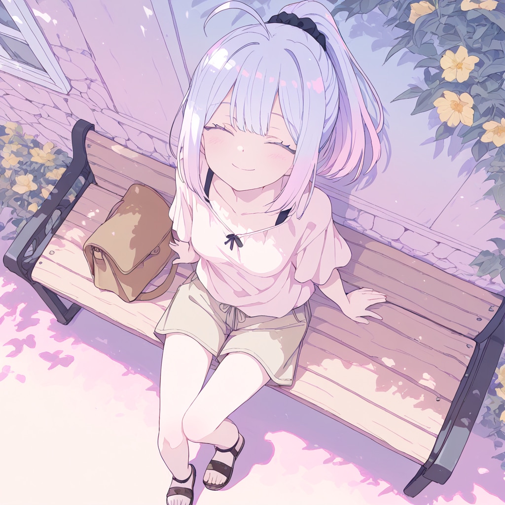 ベンチで一休み～