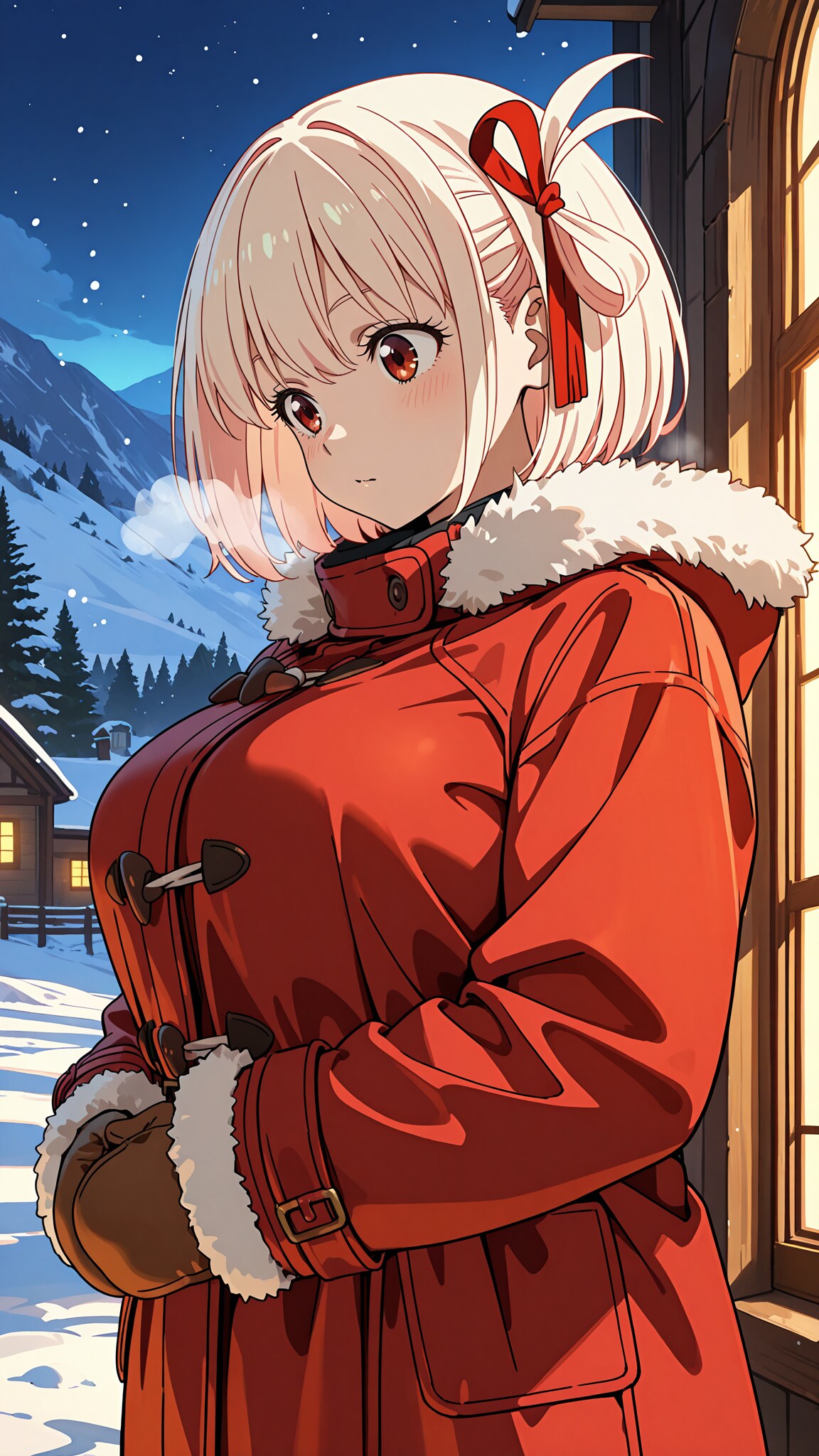 雪の村のイルミネーション