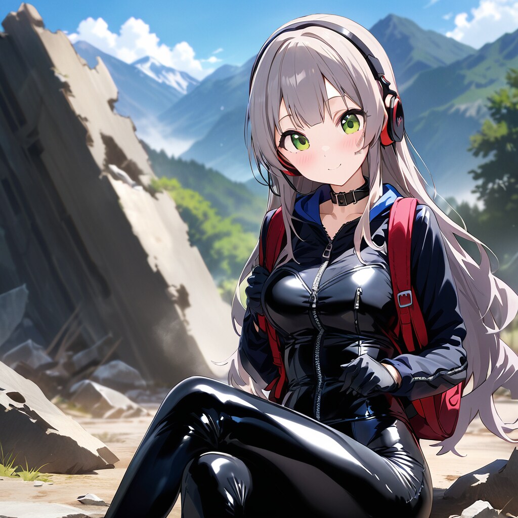 銀髪緑眼 | の人気AIイラスト・グラビア