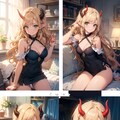 金髪黒ドレス(勉強見てやろう どこがわからんのだ？)_20240115 2枚目
