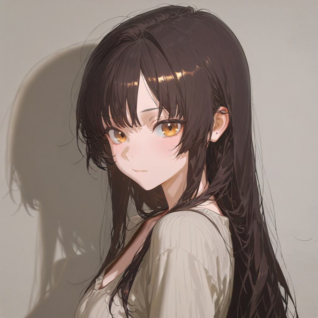 dark brown hair girl