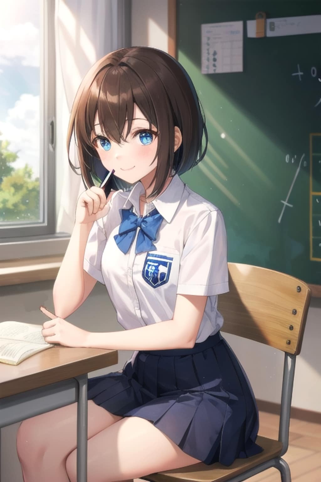 勉強中の女の子