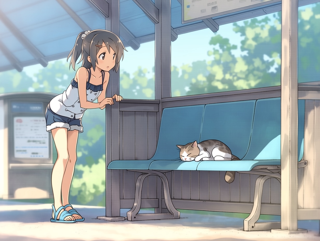 きみも、電車待ち？ | の人気AIイラスト・グラビア