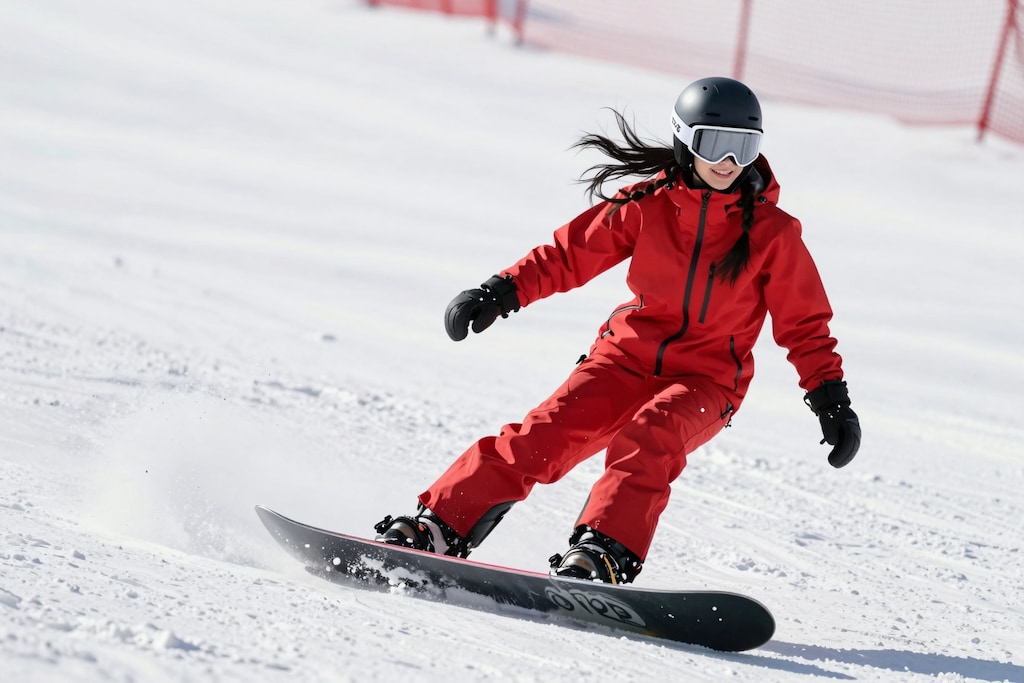 スノーボードを楽しむ