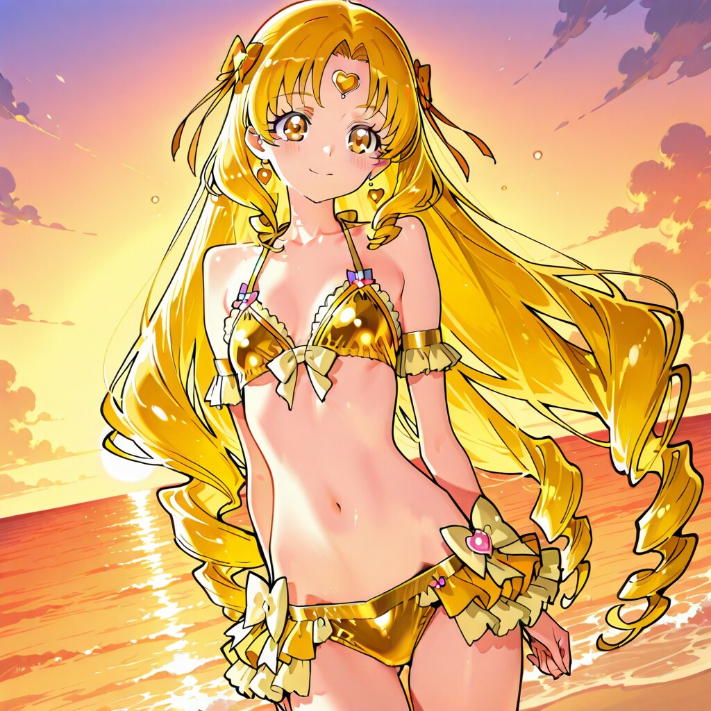 キュアミューズ　金色ビキニ