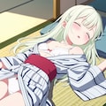 若葉睦が浴衣姿で眠ってパンチラ 4枚目