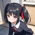 怯えながら隠れている女の子 4枚目
