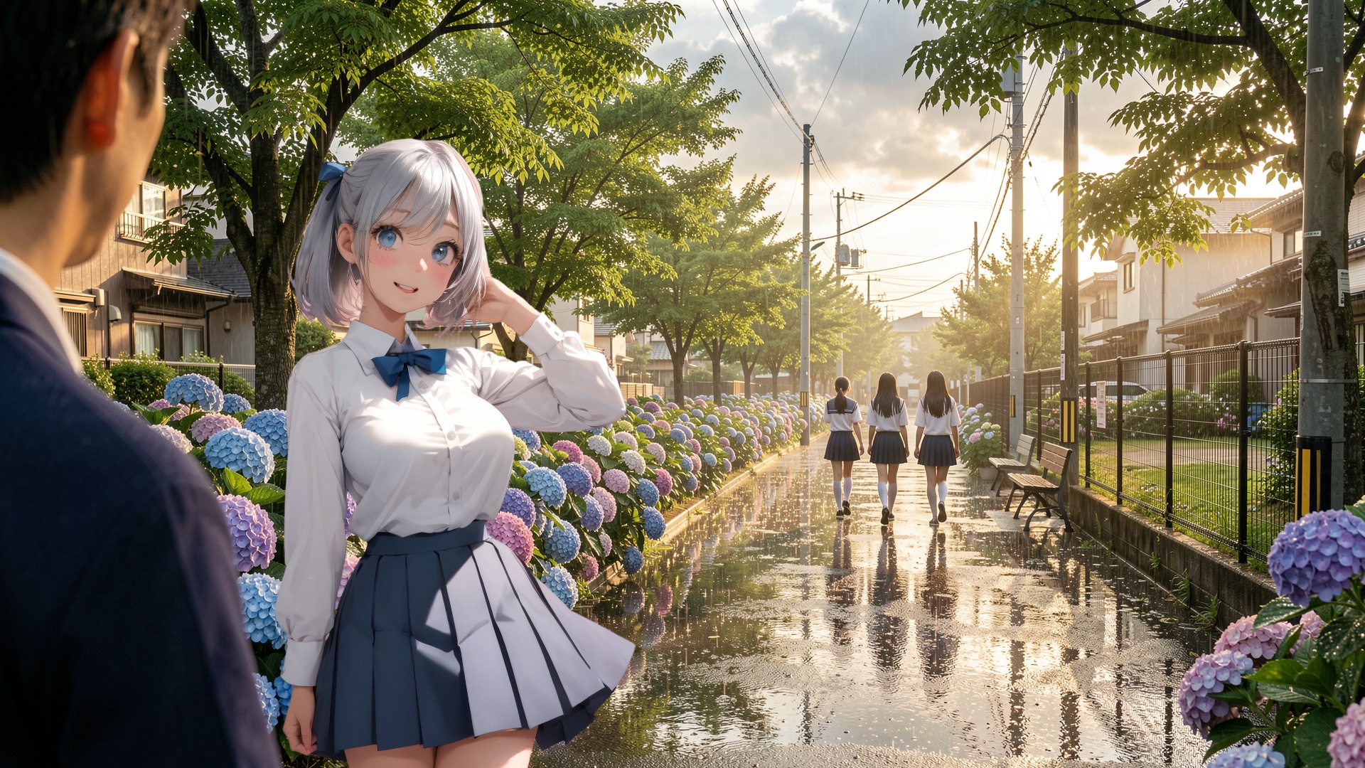 雨､やんだね (FullHD 壁紙65 BD071) | の人気AIイラスト・グラビア