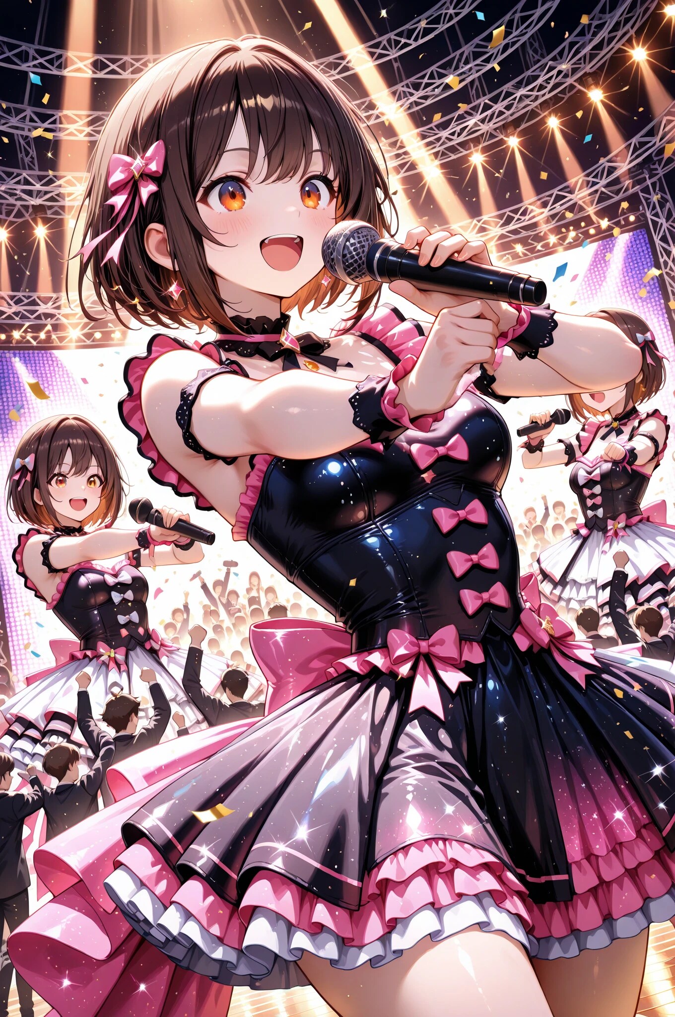 凪ちゃんのフリフリピンクのアイドル衣装