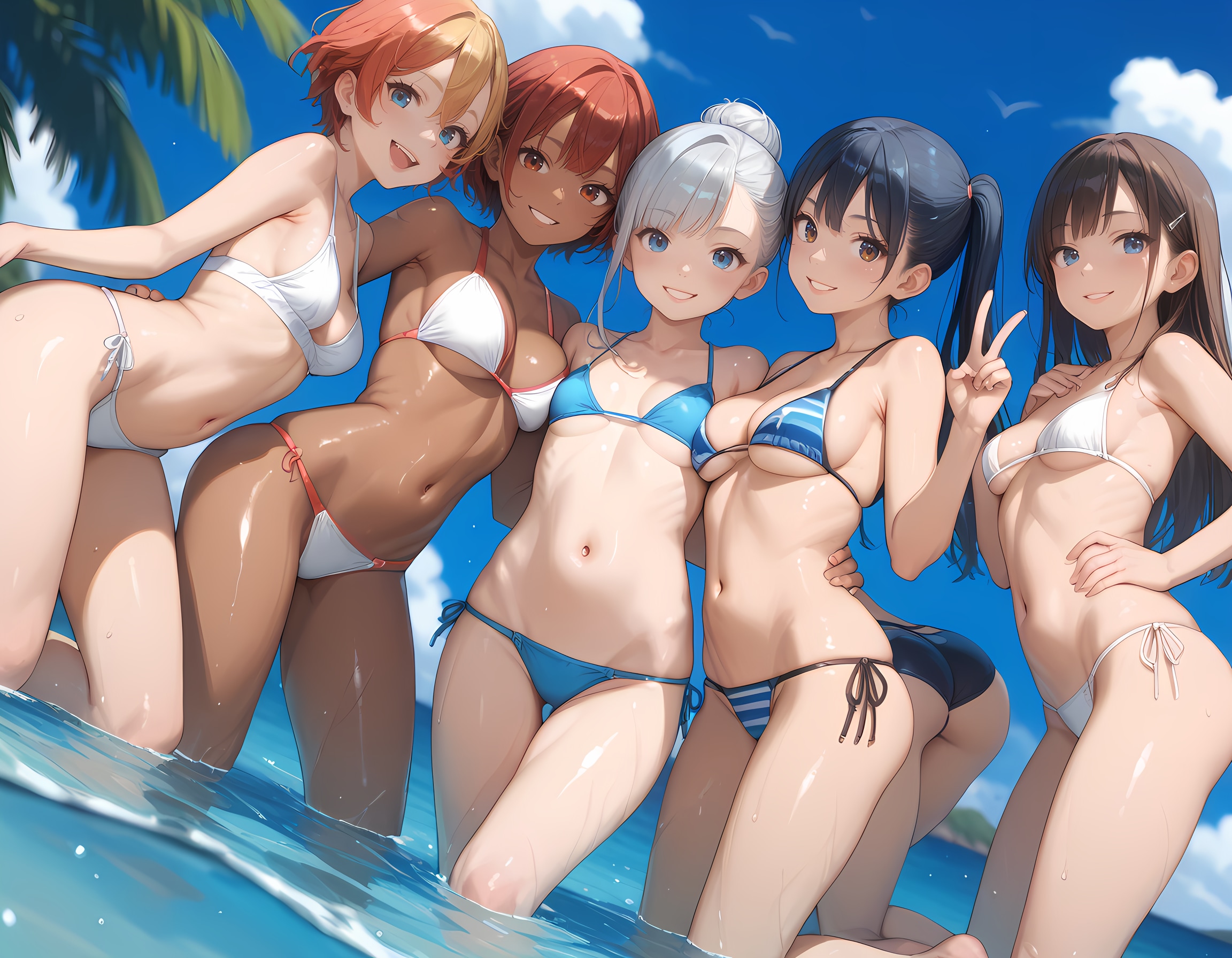 みんなで南国ビーチ💗
