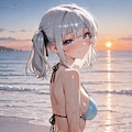 玲音と海水浴デート 4枚目
