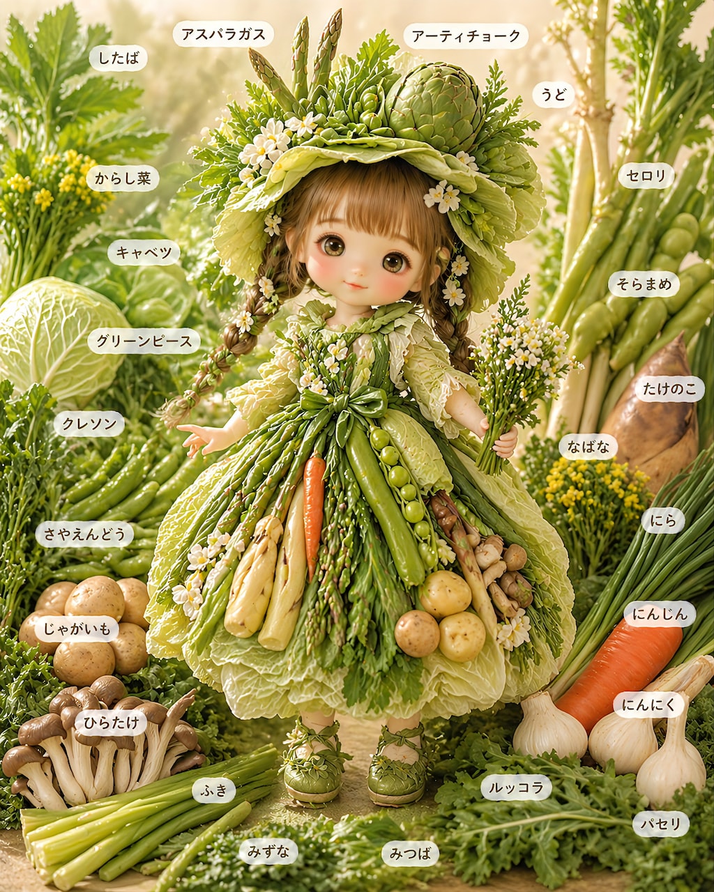 Vegetable dolls
