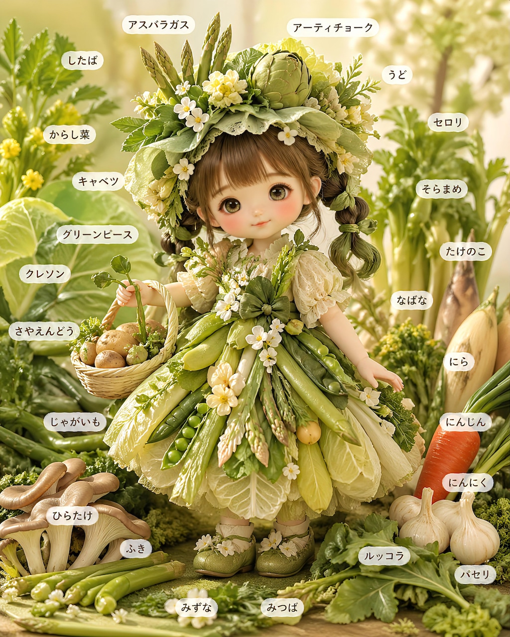 Vegetable dolls