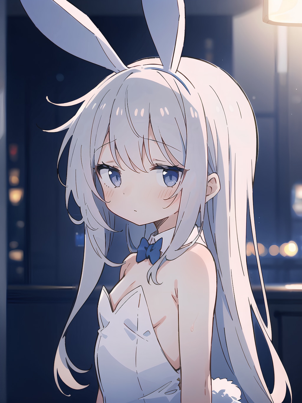 夜はさみしいウサギさん