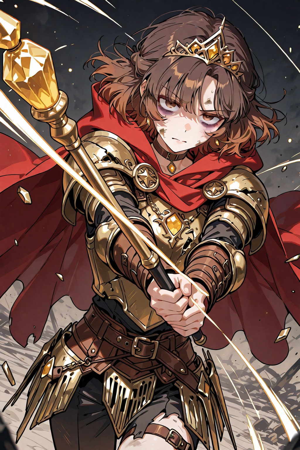 残念美人の姫騎士と武器(Rod of the Wyrm)