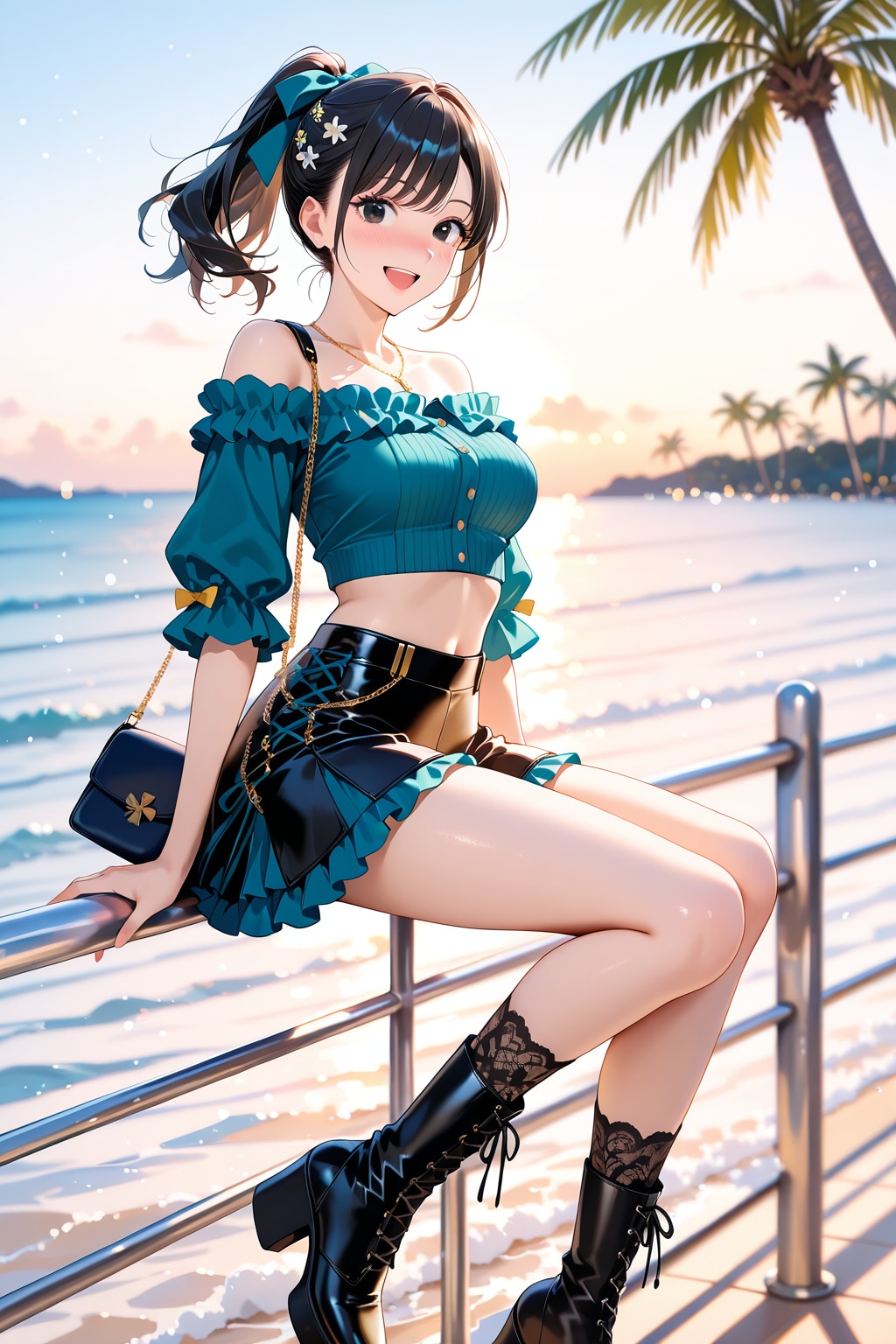 海岸で出会ったエレガントなお姉さん♡